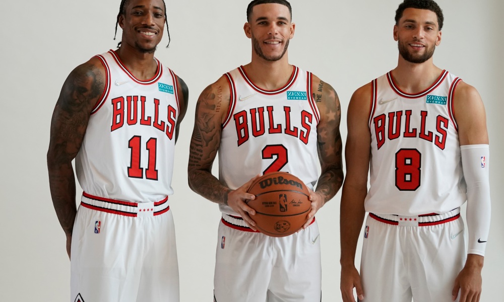 Trio do Bulls (2021-22): DeRozan, LaVine e Ball