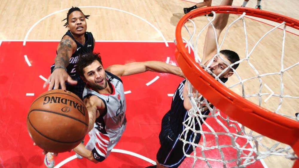 Raulzinho aproveitando oportunidade Wizards