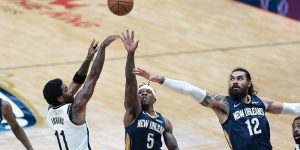 Irving Nets vence Pelicans
