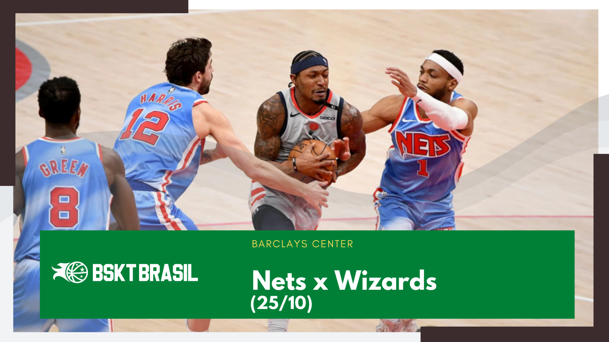 Onde assistir Nets x Wizards NBA hoje (25/10) AO VIVO
