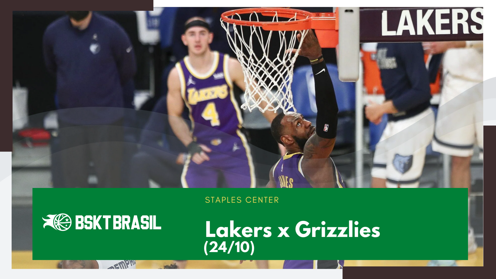 Onde Assistir Lakers x Grizzlies – NBA hoje (24/10) AO VIVO