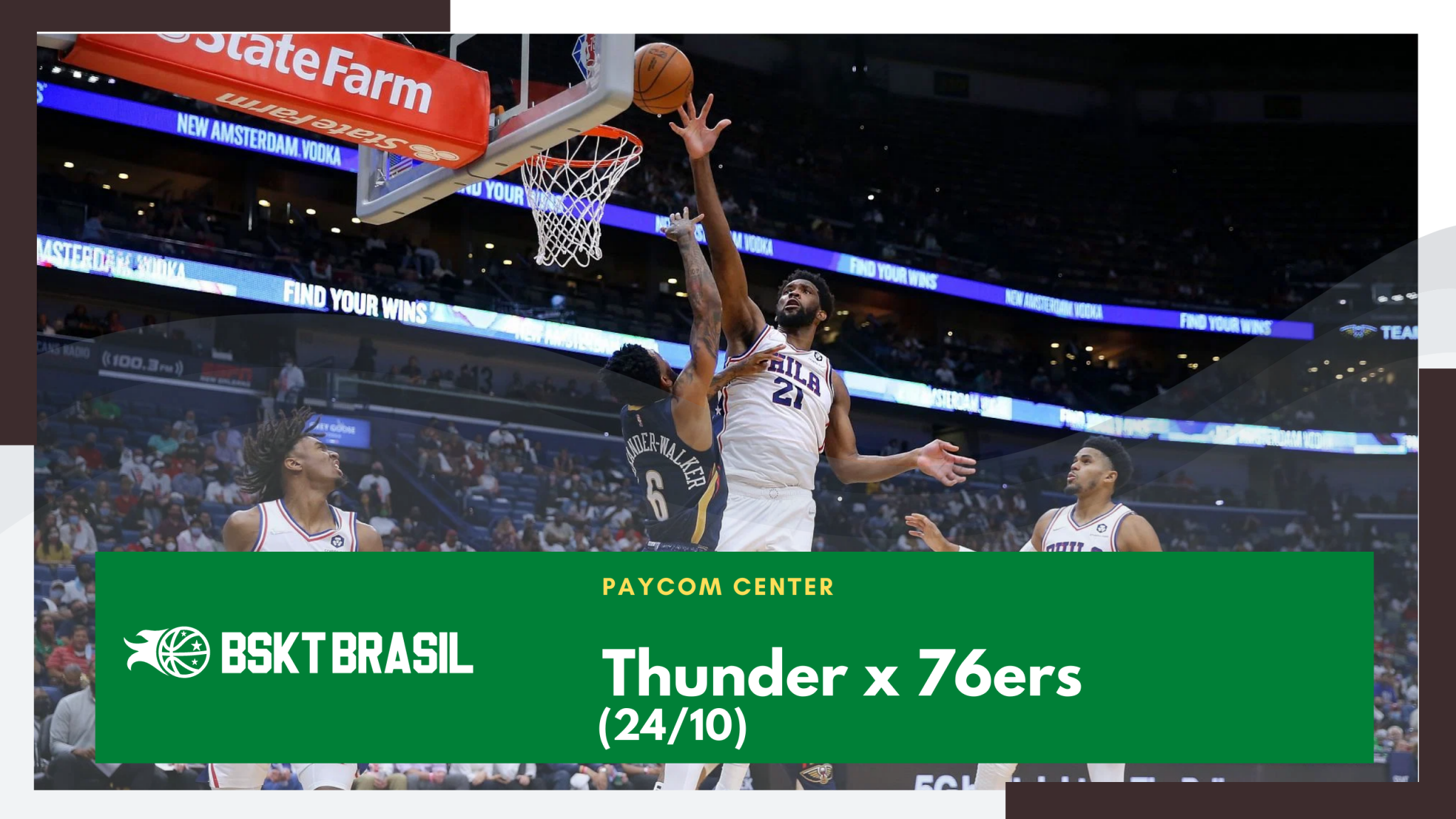 Onde Assistir Thunder x 76ers – NBA hoje (24/10) AO VIVO
