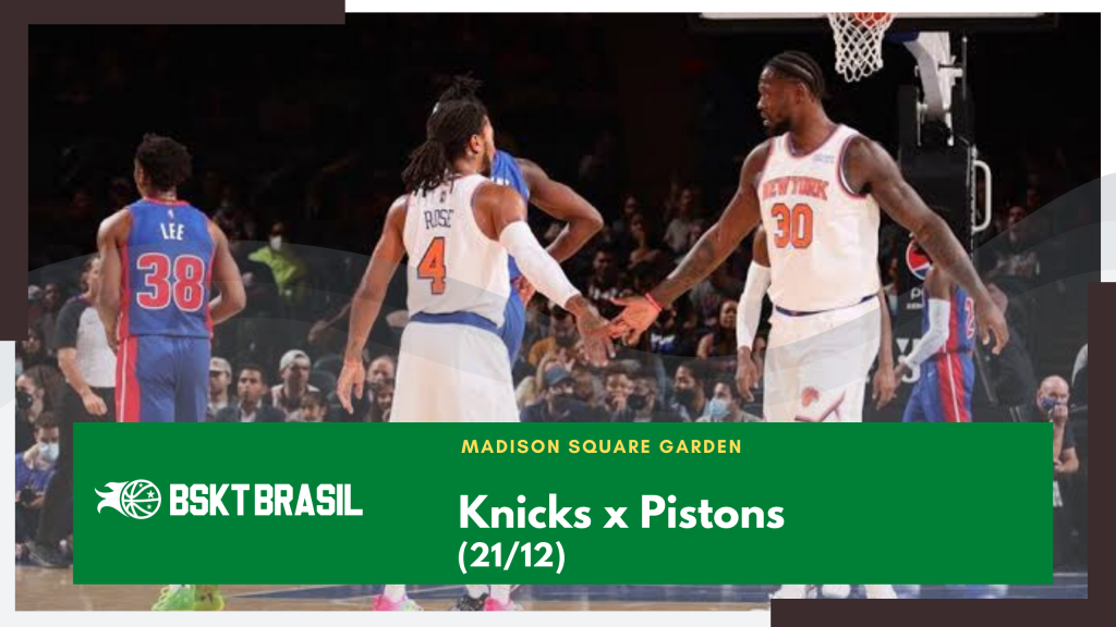 Onde Assistir Knicks x Pistons NBA hoje (21/12) AO VIVO